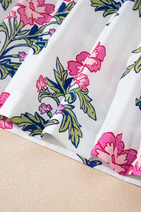 Blouses White Floral Summer Blouse