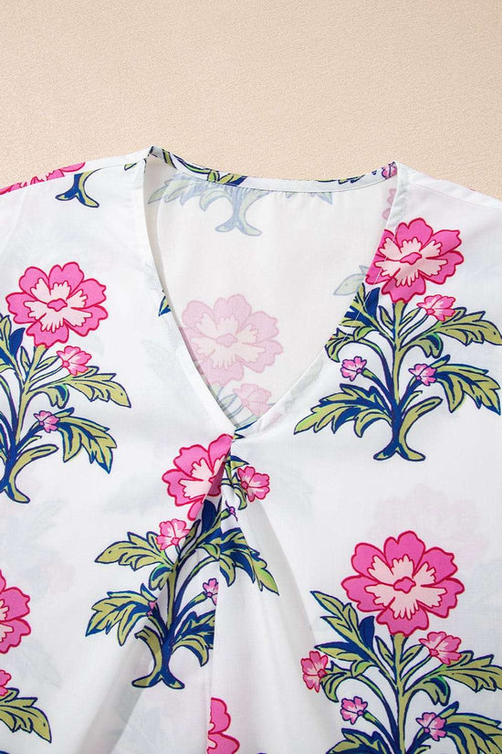 Blouses White Floral Summer Blouse