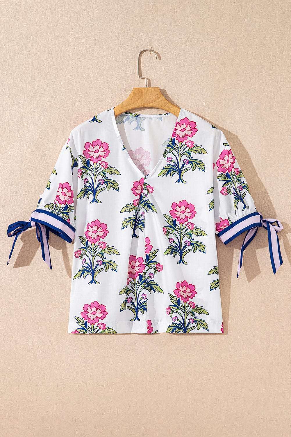 Blouses White Floral Summer Blouse