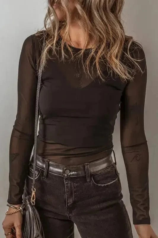 Bodysuits Black / S / 95%Polyamide+5%Elastane SecondSkin Mesh Bodysuit