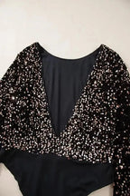 Bodysuits Glitter Gala Backless Bodysuit