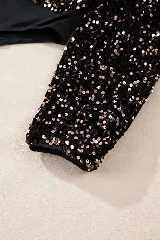Bodysuits Glitter Gala Backless Bodysuit