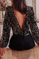 Bodysuits Glitter Gala Backless Bodysuit