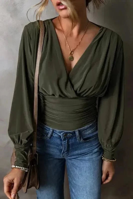 Bodysuits Moss Green / S / 85%Polyester+15%Elastane Vogue Verve Bodysuit