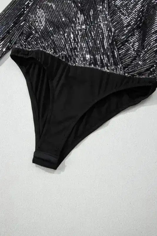 Bodysuits Sable Sequin Wrap Bodysuit