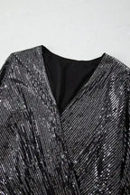 Bodysuits Sable Sequin Wrap Bodysuit