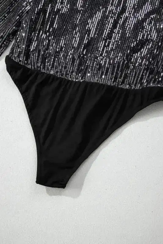 Bodysuits Sable Sequin Wrap Bodysuit