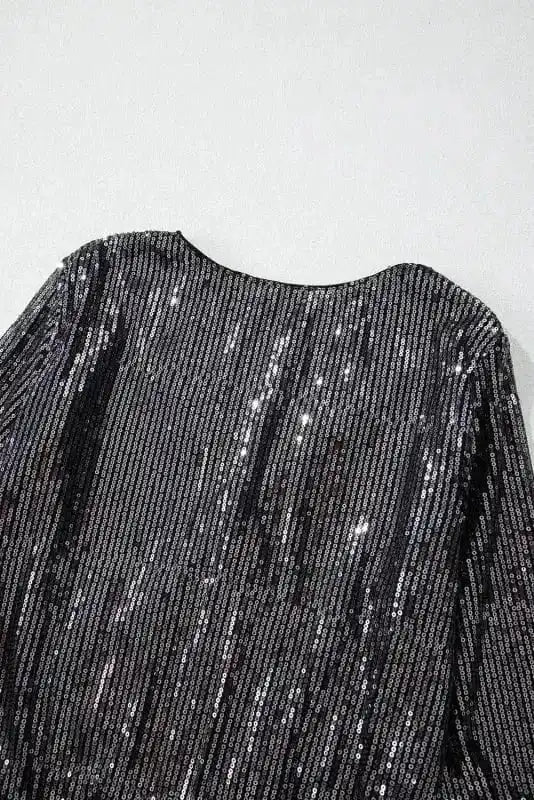 Bodysuits Sable Sequin Wrap Bodysuit