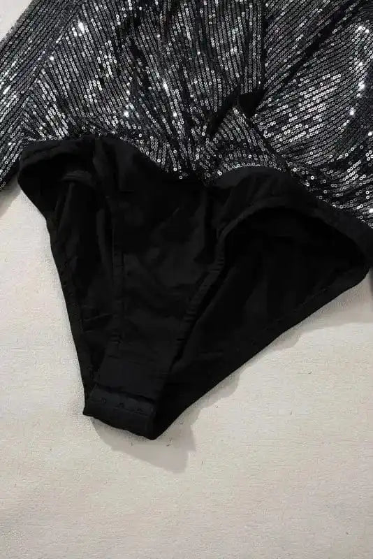 Bodysuits Sable Sequin Wrap Bodysuit
