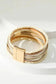 Bracelets Beige / ONE SIZE Beige BLESSED Rhinestone Braided Detail Buckle Bracelet