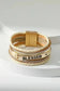 Bracelets Beige / ONE SIZE Beige BLESSED Rhinestone Braided Detail Buckle Bracelet