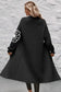 Cardigans Black Duster Cardigan - Flower Embroidered Open Front