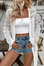 Cardigans Bohemian Braid Crochet Cardigan