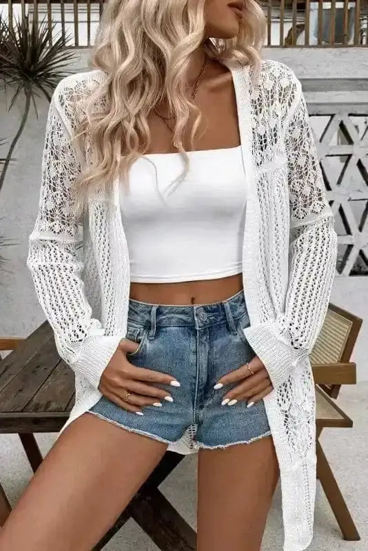 Cardigans Bohemian Braid Crochet Cardigan