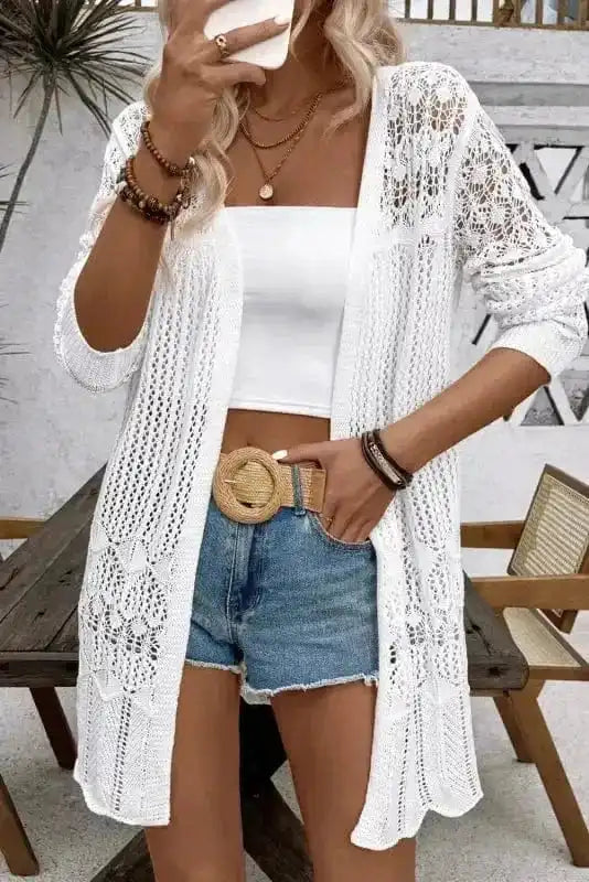 Cardigans Bohemian Braid Crochet Cardigan