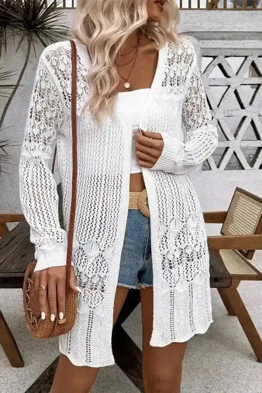 Cardigans Bohemian Braid Crochet Cardigan