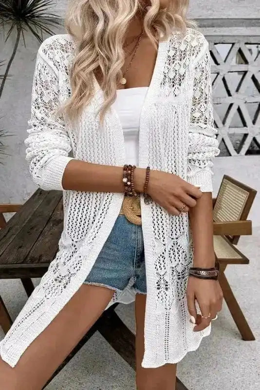 Cardigans Bohemian Braid Crochet Cardigan