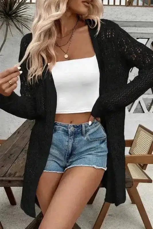 Cardigans Bohemian Braid Crochet Cardigan