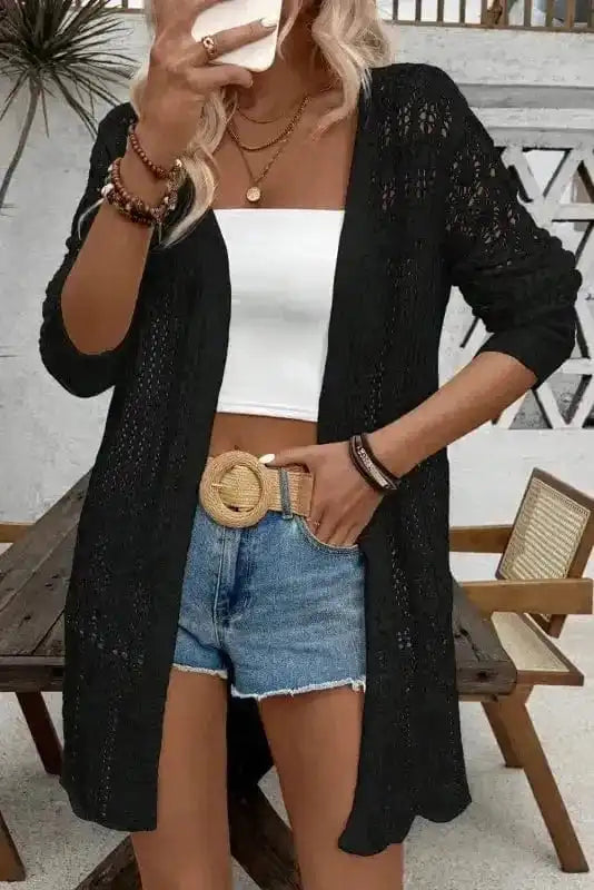 Cardigans Bohemian Braid Crochet Cardigan