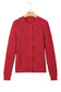 Cardigans Bow Buttons Cardigan - Grey Ribbed Knit