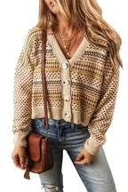 Cardigans Buttoned Cropped Cardigan