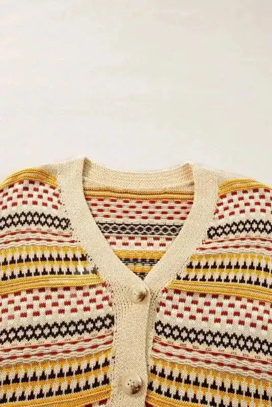 Cardigans Buttoned Cropped Cardigan