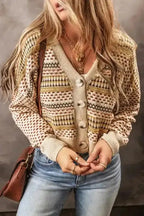 Cardigans Buttoned Cropped Cardigan