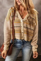 Cardigans Buttoned Cropped Cardigan