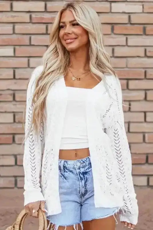Cardigans Cloud Embrace Open Knit Cardigan