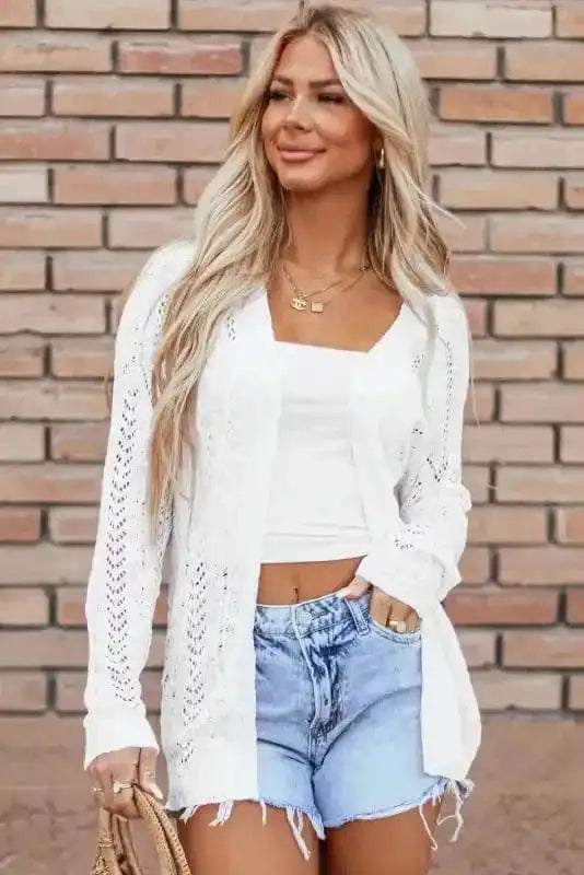 Cardigans Cloud Embrace Open Knit Cardigan