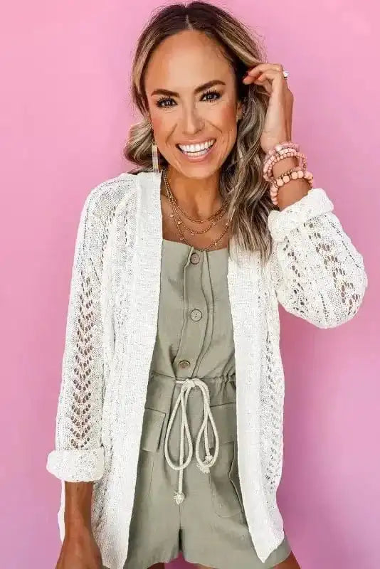 Cardigans Cloud Embrace Open Knit Cardigan