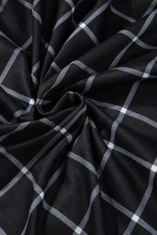 Cardigans Cozy Pocketed Plaid Cardigan