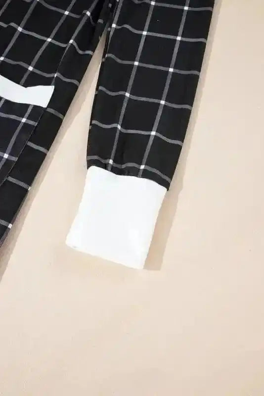 Cardigans Cozy Pocketed Plaid Cardigan