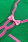 Cardigans Cute Bow Cardigan - Green Stripe Knit