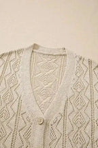 Cardigans Elegant Eggshell Cable Cardigan