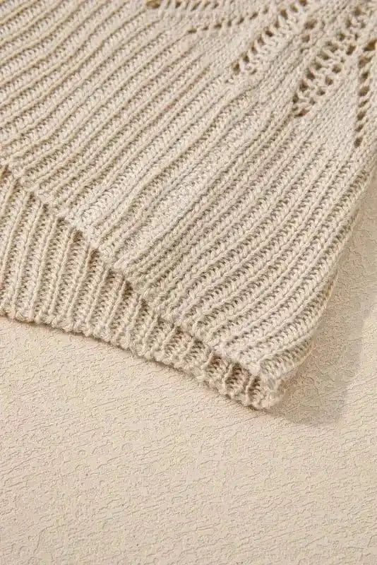 Cardigans Elegant Eggshell Cable Cardigan