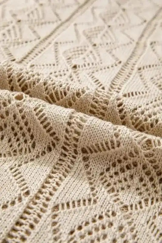 Cardigans Elegant Eggshell Cable Cardigan