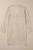 Cardigans Elegant Eggshell Cable Cardigan