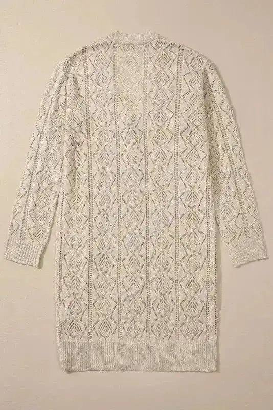 Cardigans Elegant Eggshell Cable Cardigan