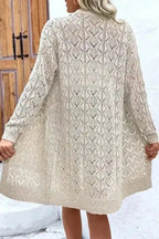 Cardigans Elegant Eggshell Cable Cardigan