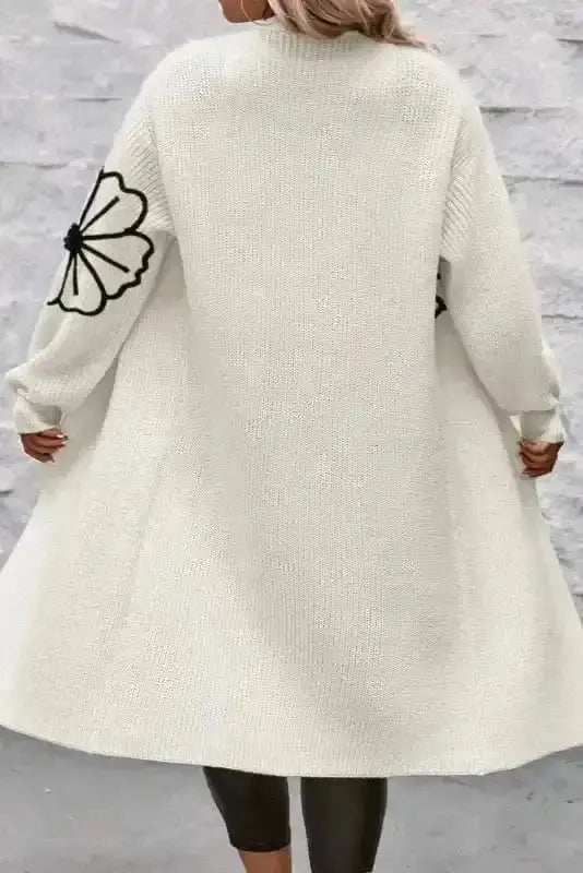 Cardigans Embroidered Elegance Duster Cardigan