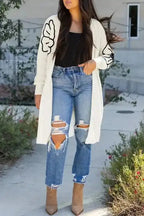Cardigans Embroidered Elegance Duster Cardigan