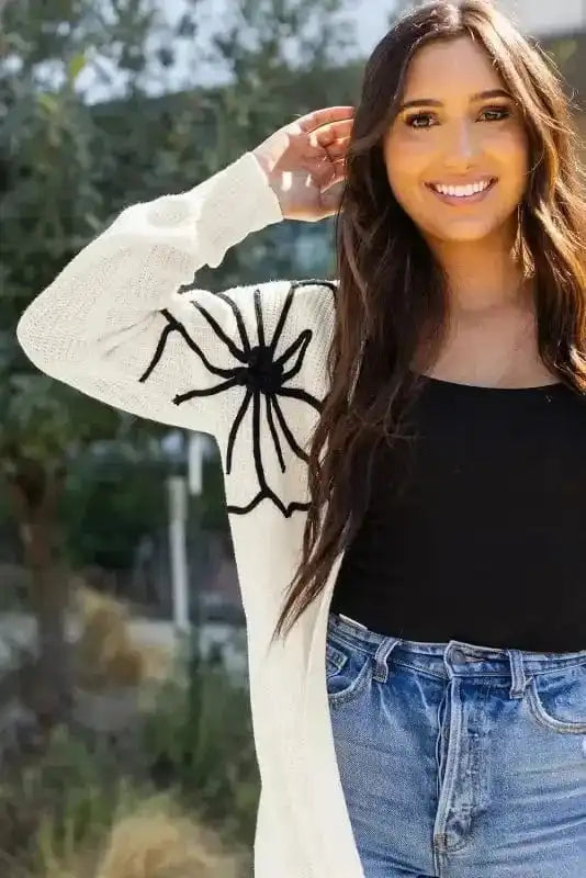 Cardigans Embroidered Elegance Duster Cardigan