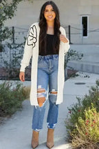 Cardigans Embroidered Elegance Duster Cardigan