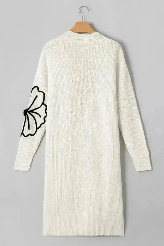 Cardigans Embroidered Elegance Duster Cardigan