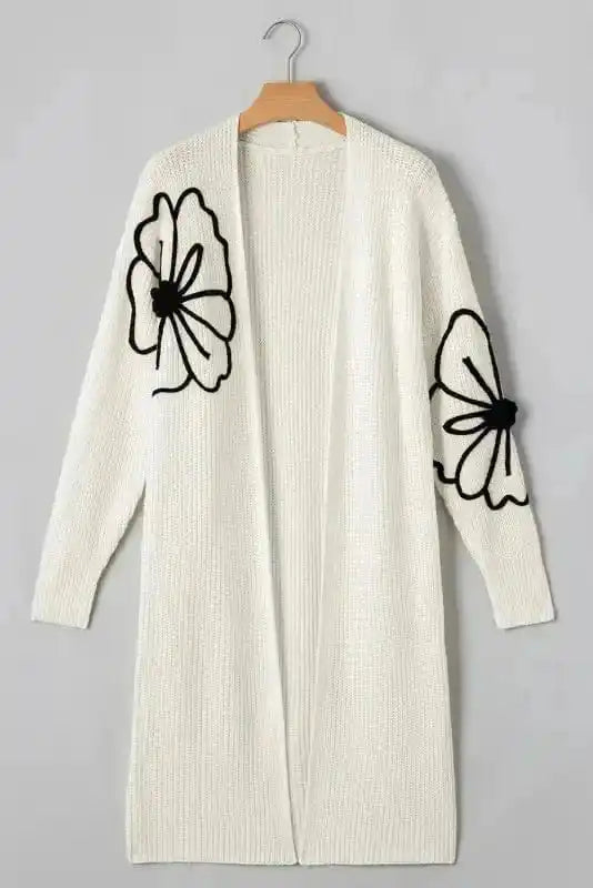 Cardigans Embroidered Elegance Duster Cardigan