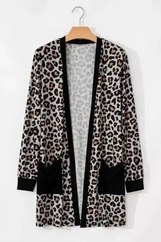 Cardigans Leopard Finesse Open Front Cardigan