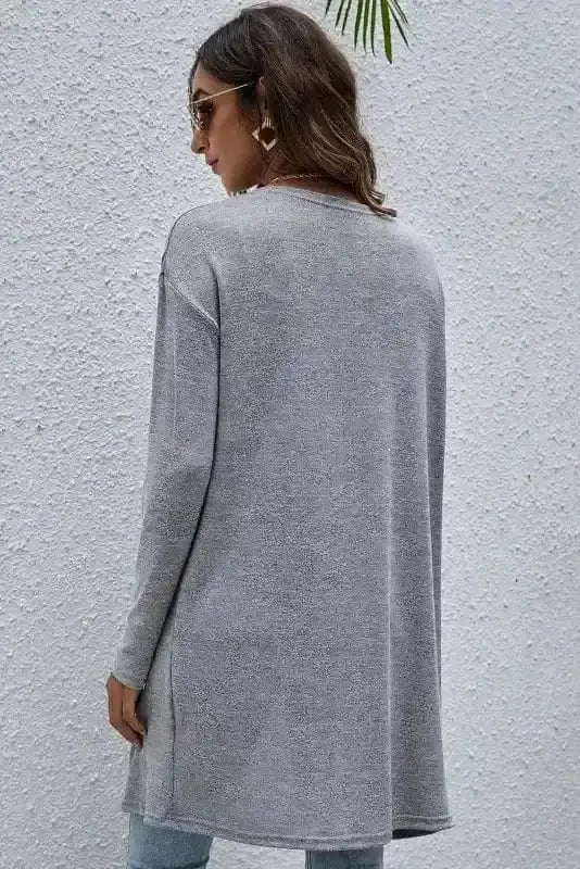 Boho oversized lightweight open cardigan back view — Fashionfitz UK