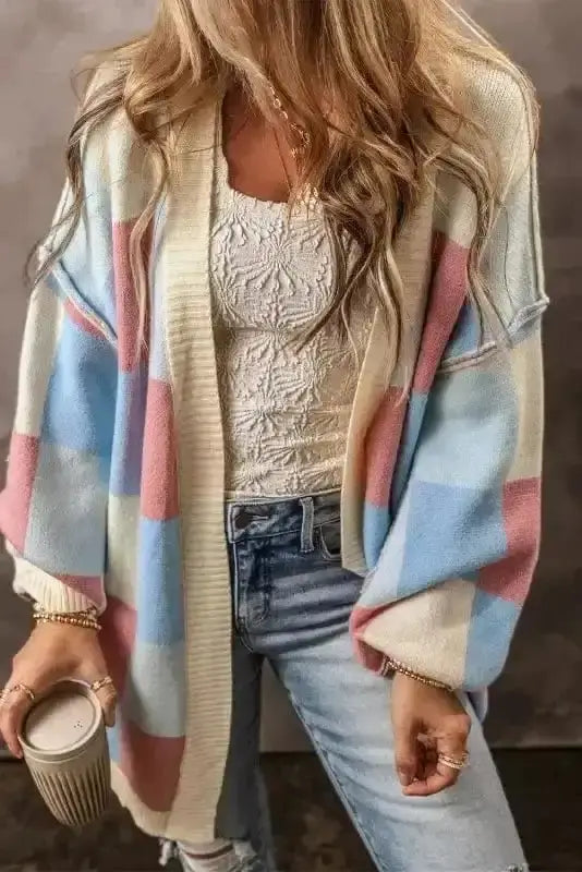 Cardigans Monochrome Mosaic Slouch Cardigan