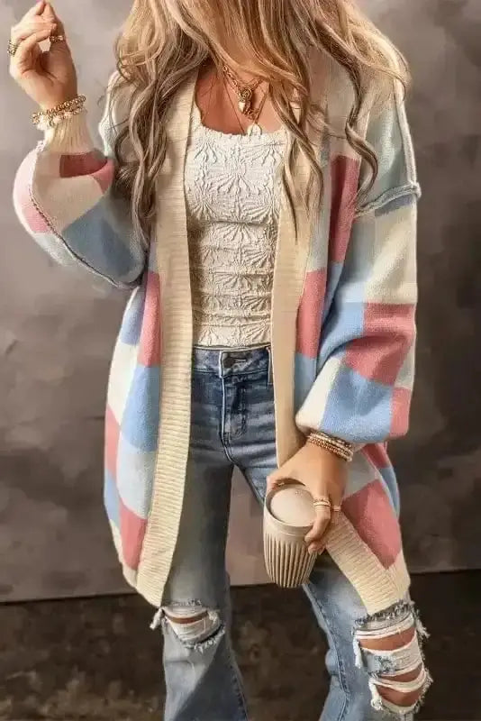 Cardigans Monochrome Mosaic Slouch Cardigan